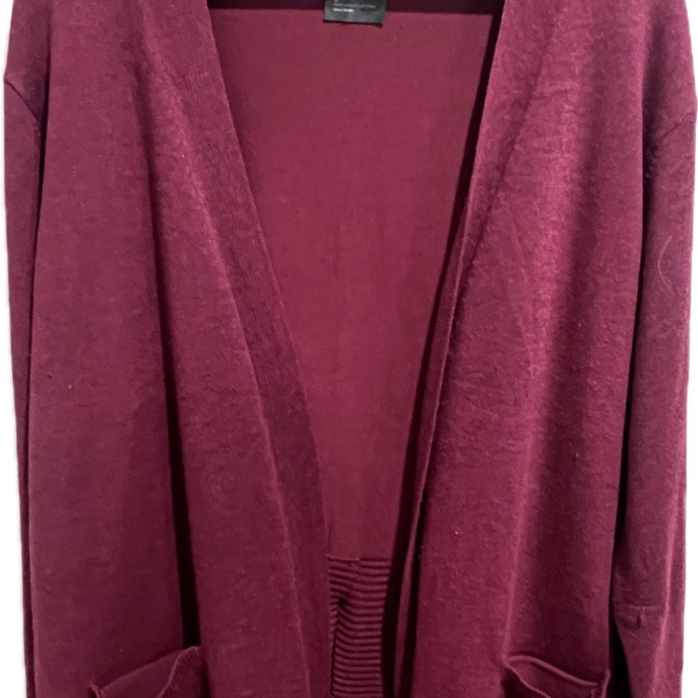 89TH & MADISON Women’s Ribbed Long Sleeve Drape Open Cardigan (Size: XL) EUC - Picture 8 of 9